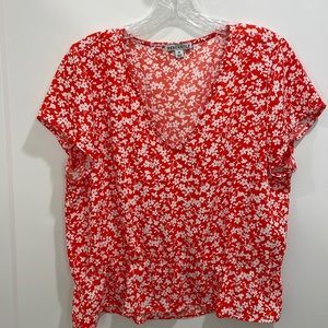 J.Crew| Red and White Floral Too